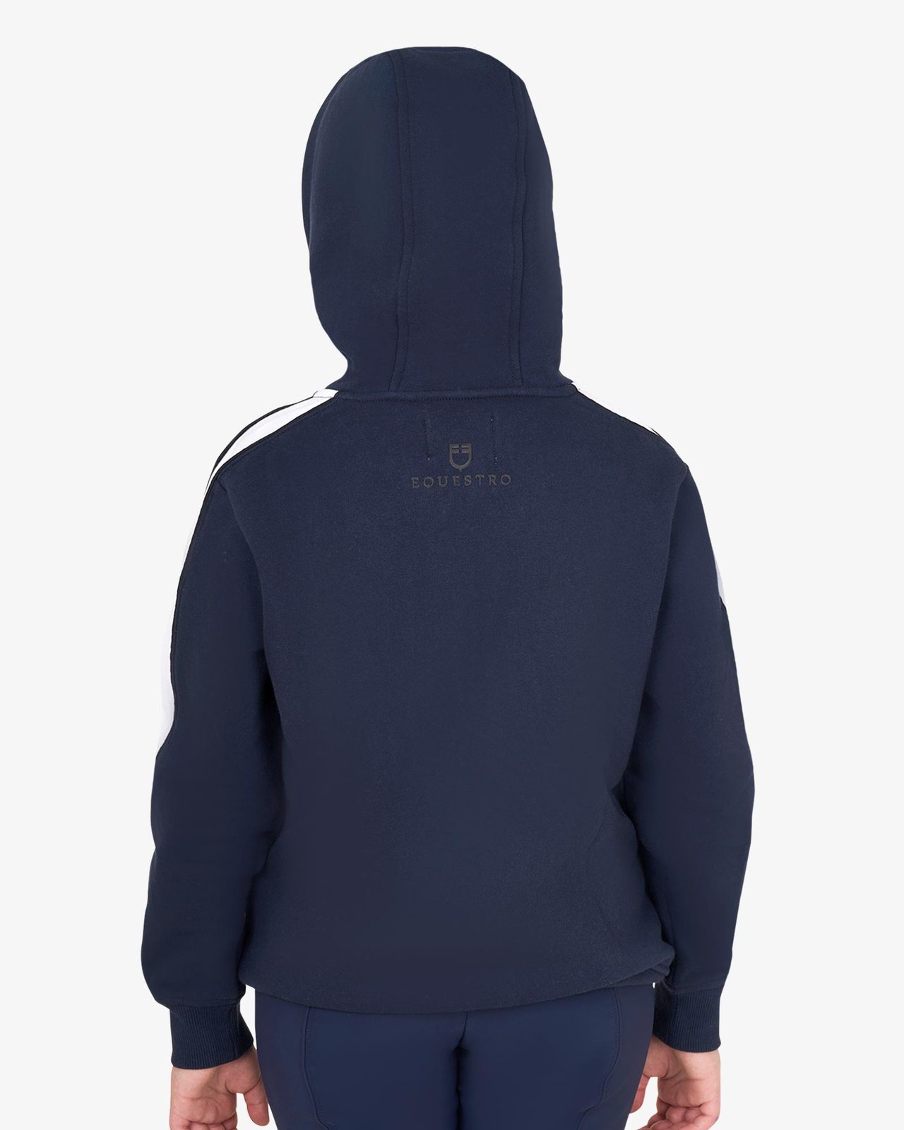Felpa bambina in cotone con cappuccio e zip frontale