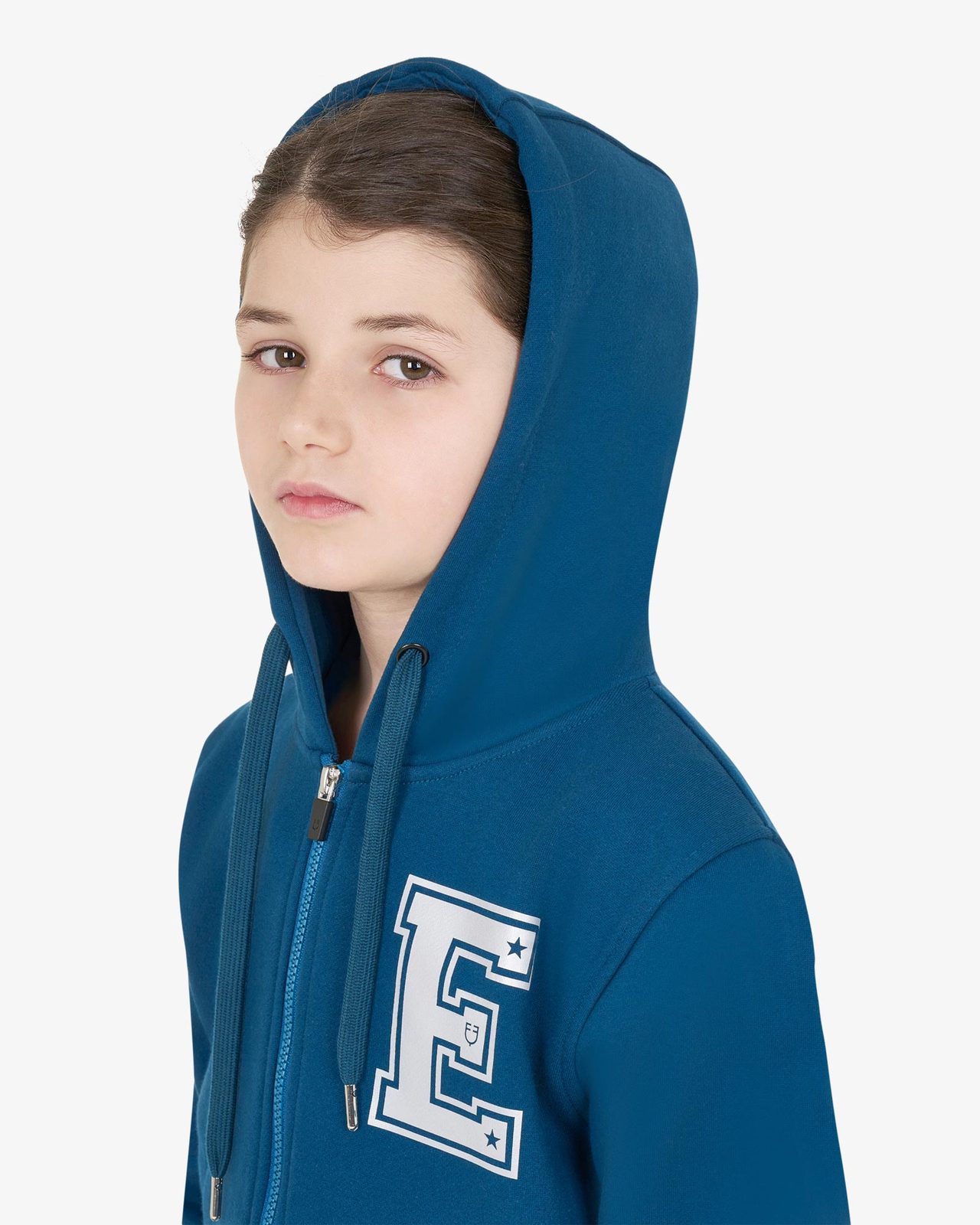 Girls' institutional hoodie with front zip