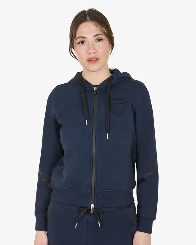 Women's institutional hoodie with front zip
