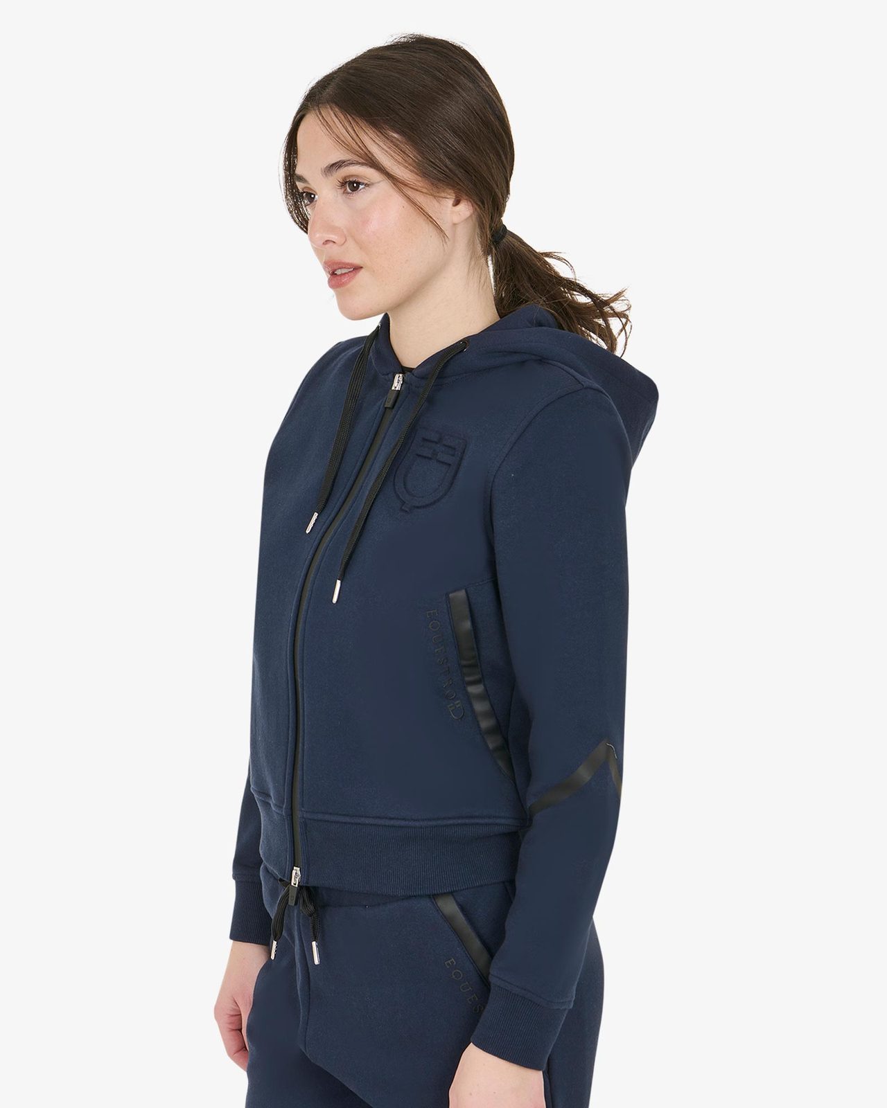Felpa donna istituzionale con zip frontale