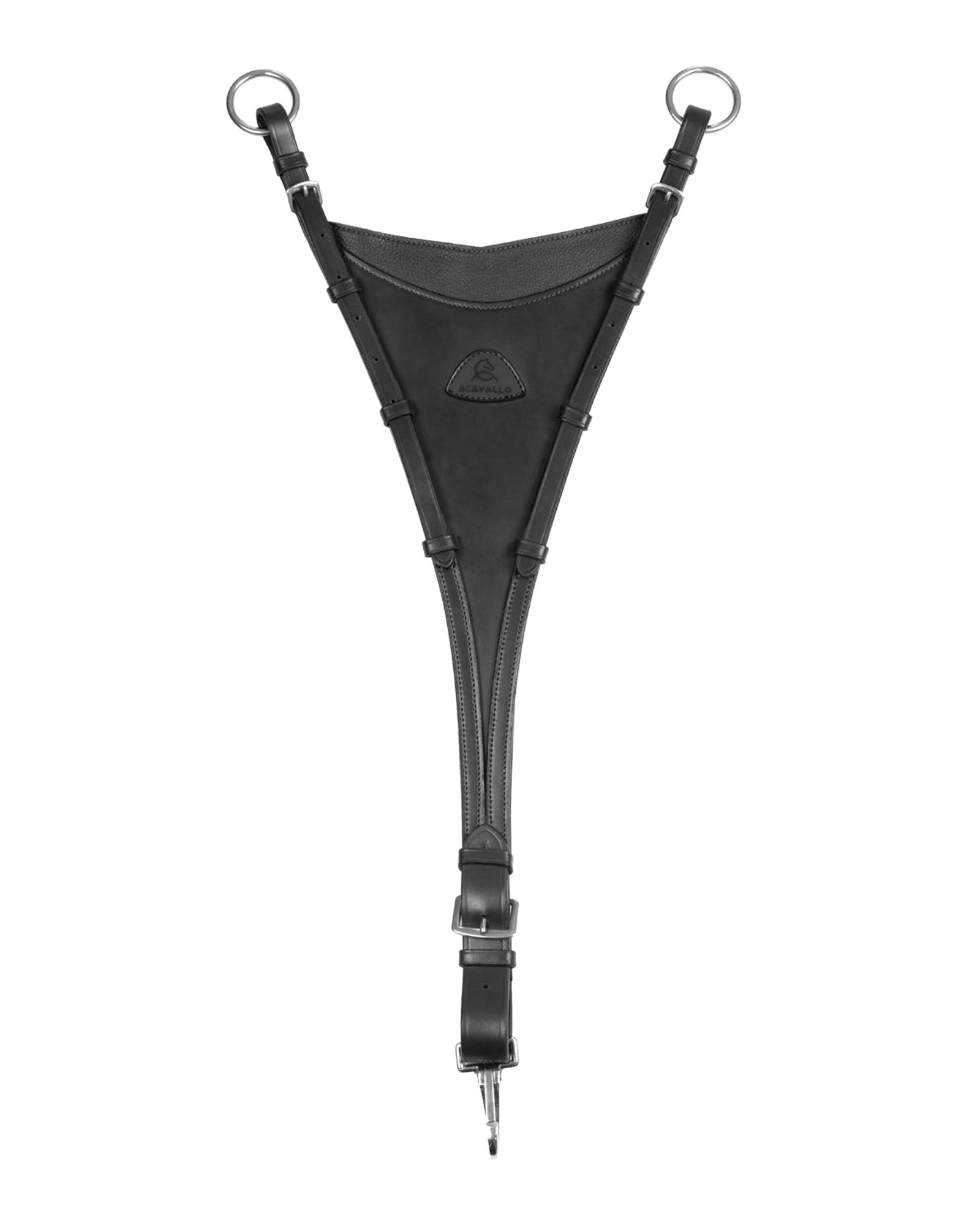 Adjustable leather bib martingale attachment