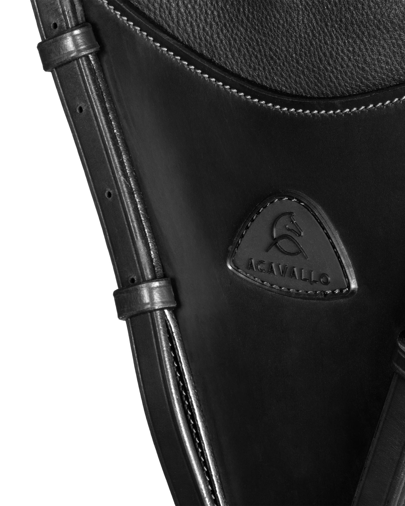 Adjustable leather bib martingale attachment