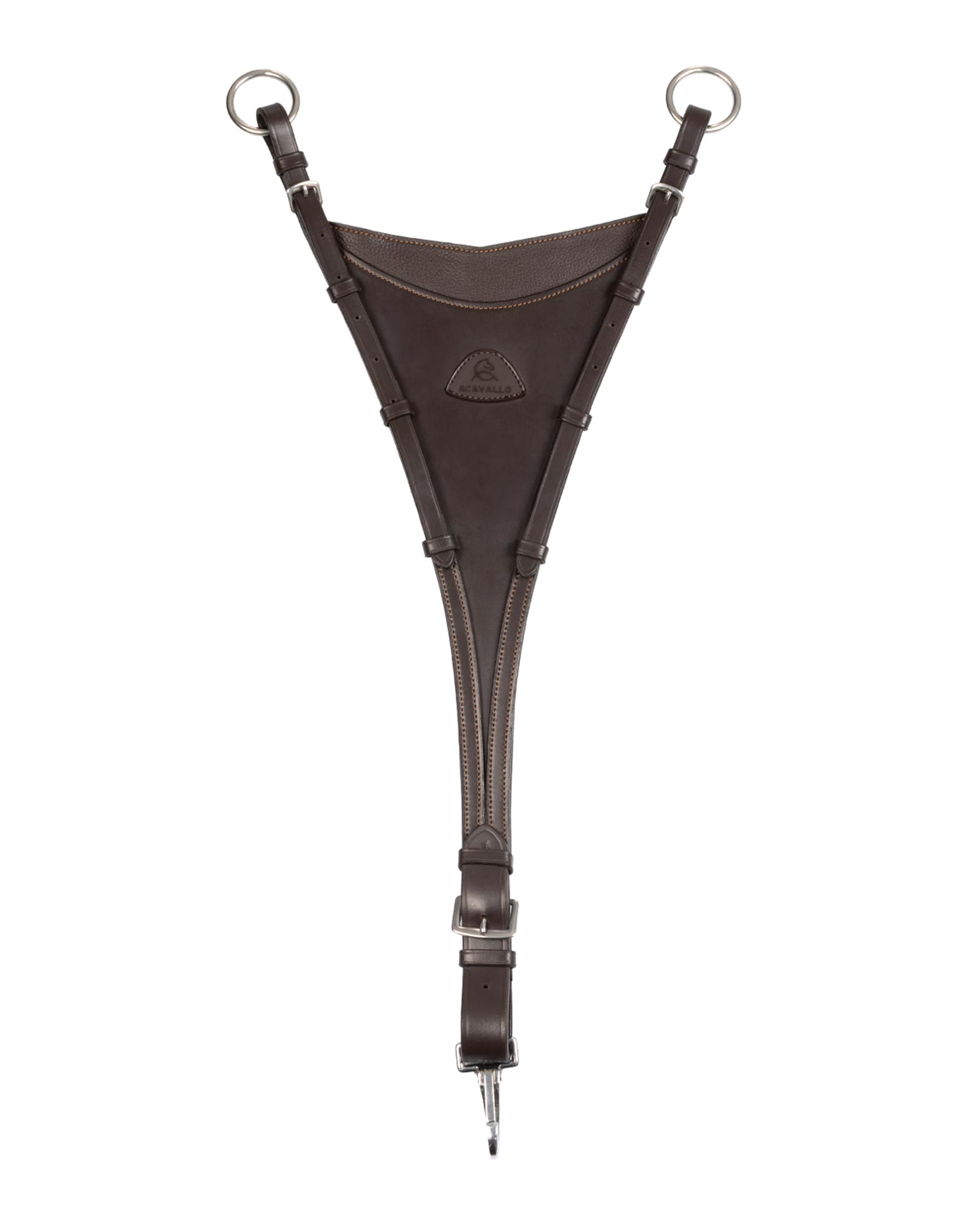Adjustable leather bib martingale attachment