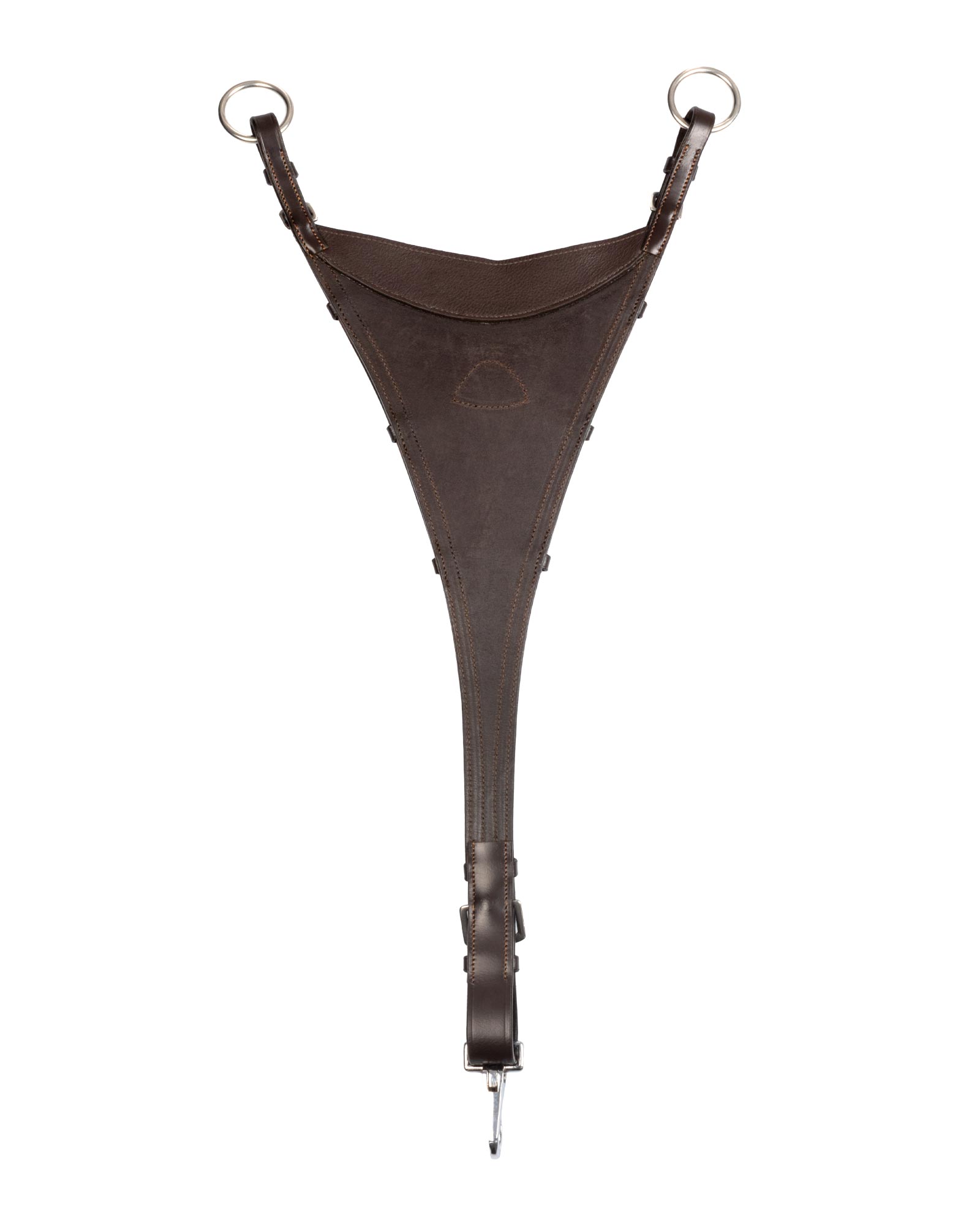 Adjustable leather bib martingale attachment