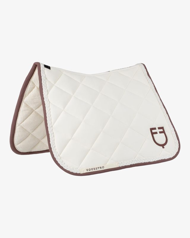 Braided cord dressage saddle pad