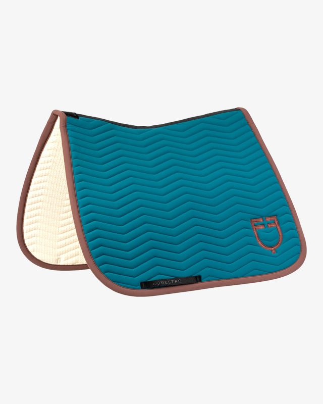 Wave Quilting dressage saddle pad in technical fabric