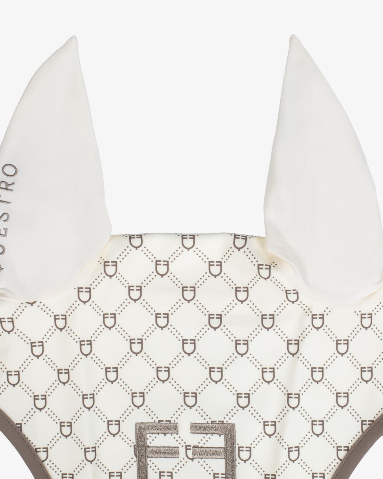 Fly veil with monogram print