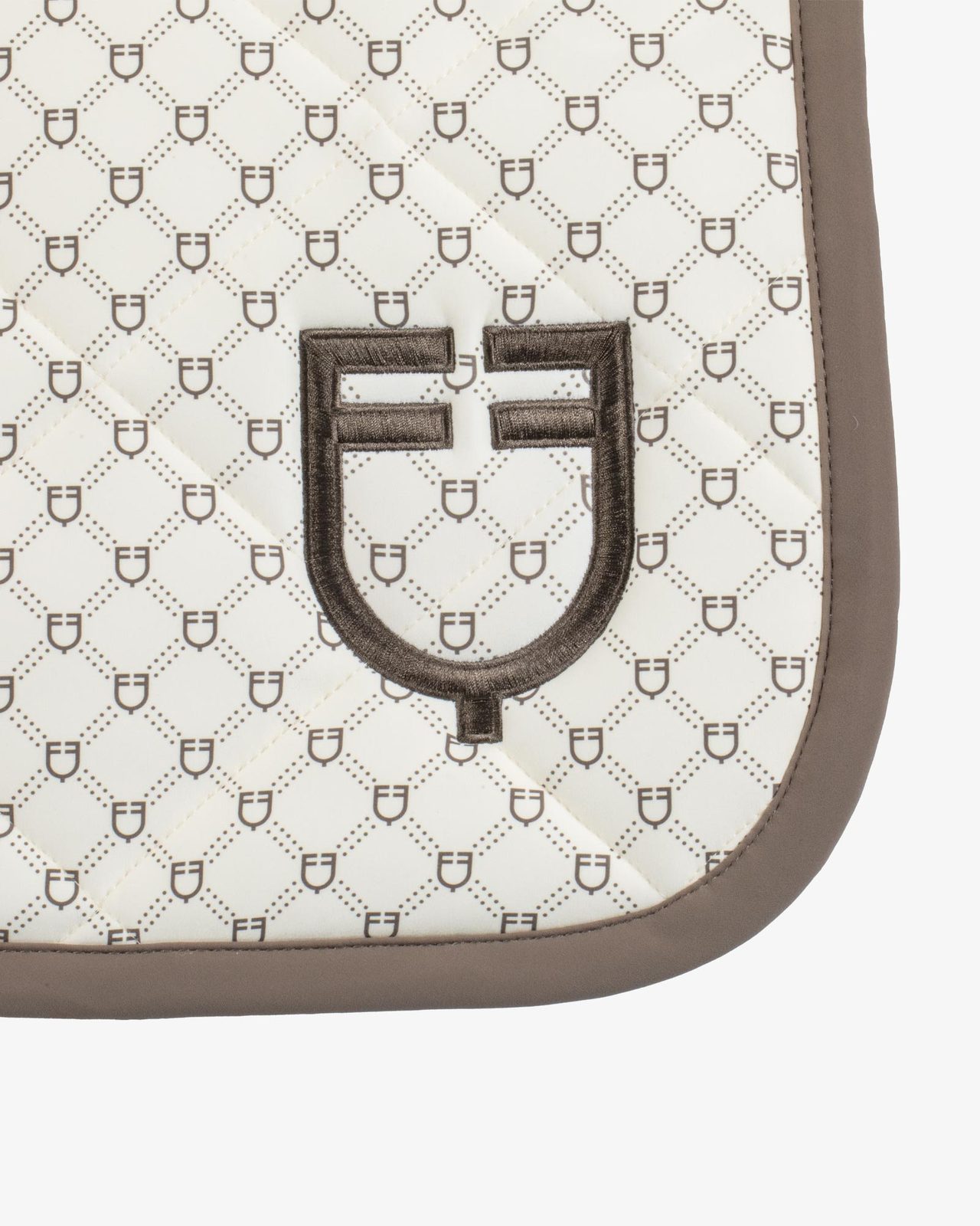 Dressage saddle pad with monogram print