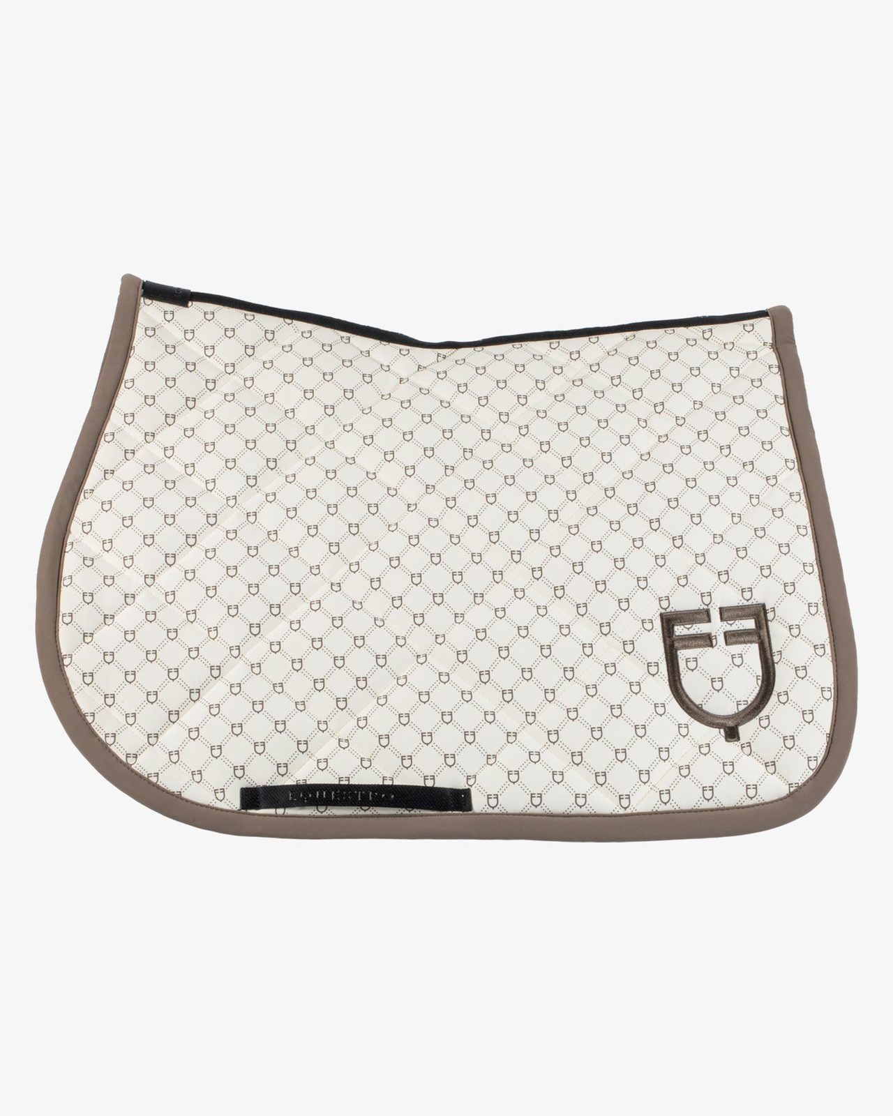 Jumping saddle pad with monogram print