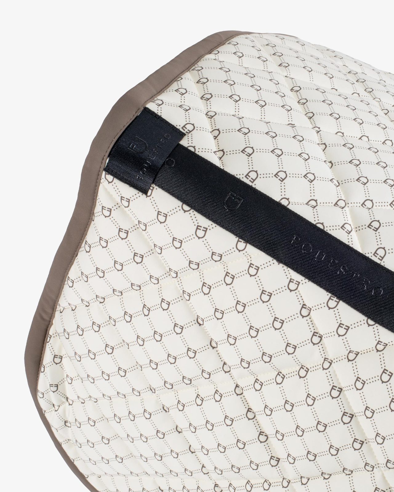 Jumping saddle pad with monogram print