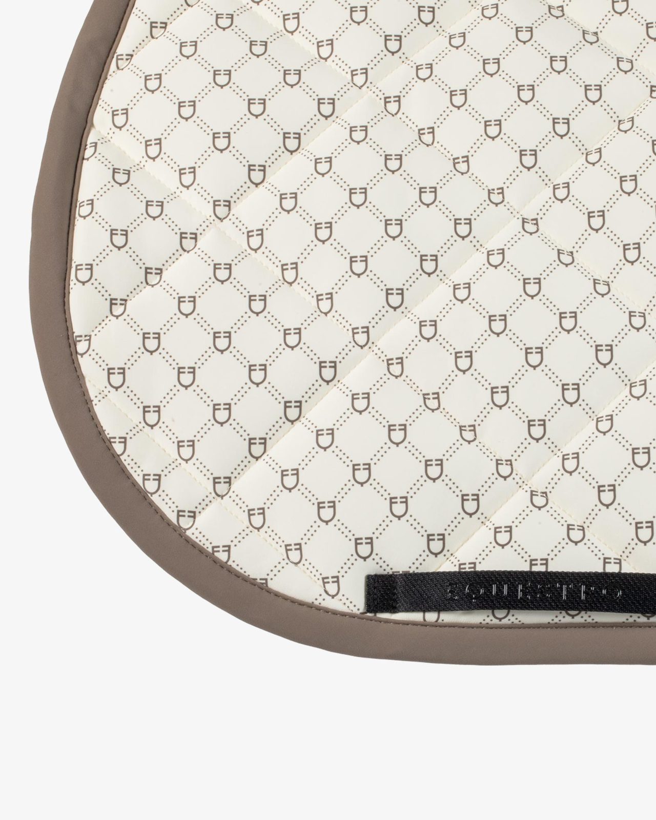Jumping saddle pad with monogram print