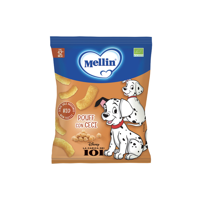 Mellin – Pouff di Ceci Biologici Disney La Carica dei 101 confezione da 20 g
