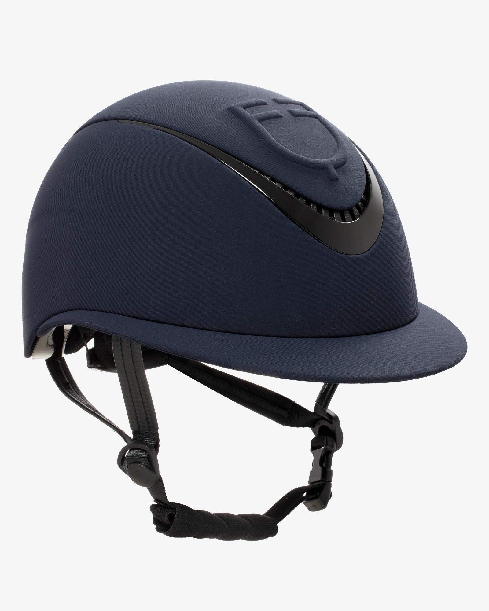 Women's helmet with wide visor and embossed logo homologation EN 1384-2023