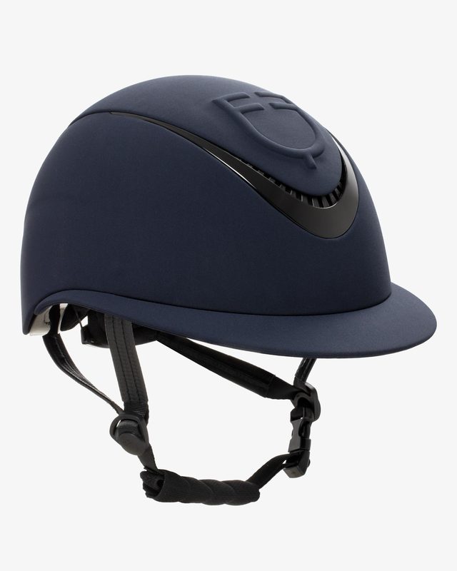 Women's helmet with wide visor and embossed logo homologation EN 1384-2023