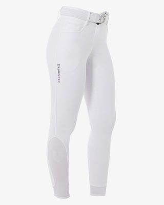 Women's high-waisted knee grip breeches with fleece lining