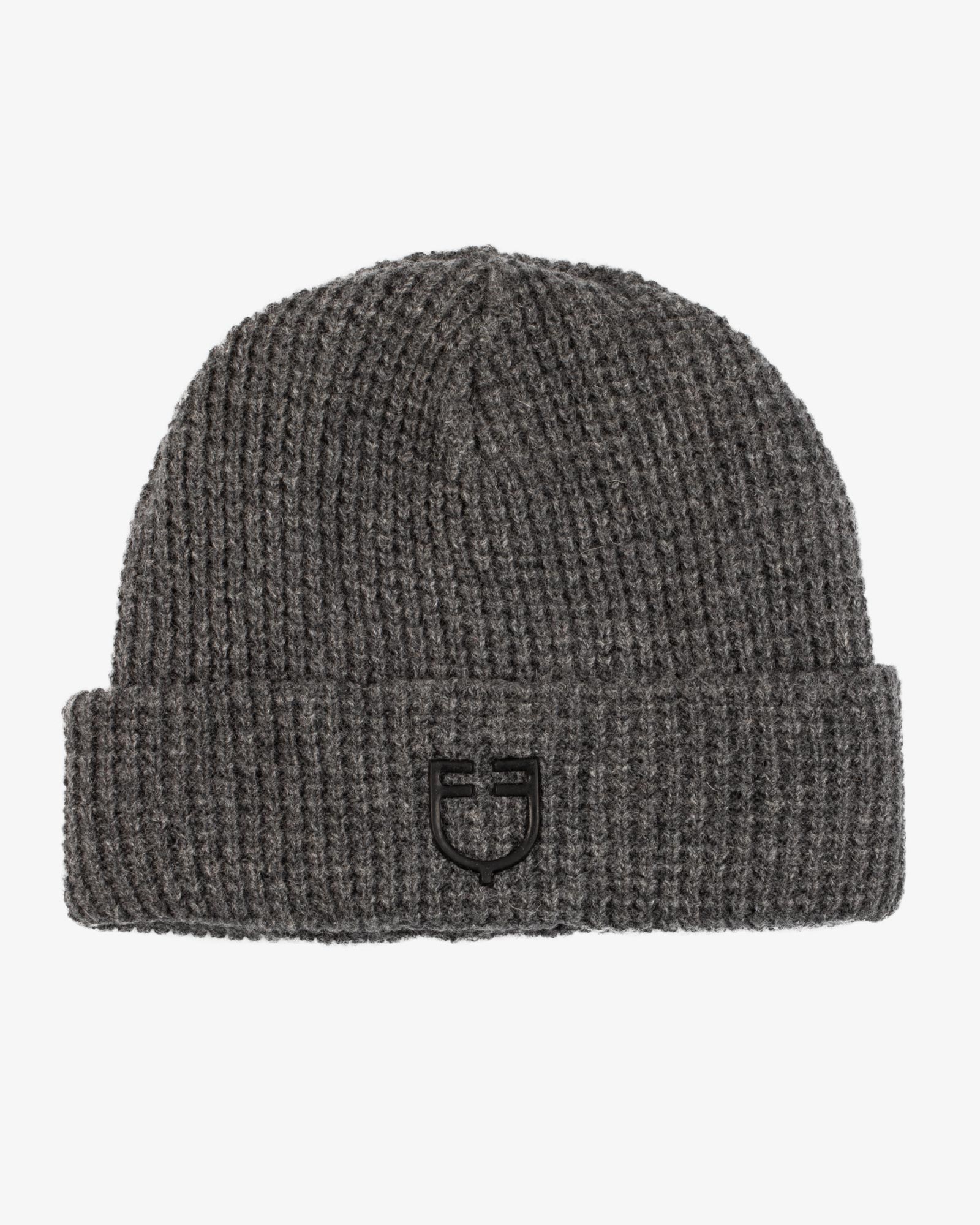 Unisex ribbed wool beanie with logo