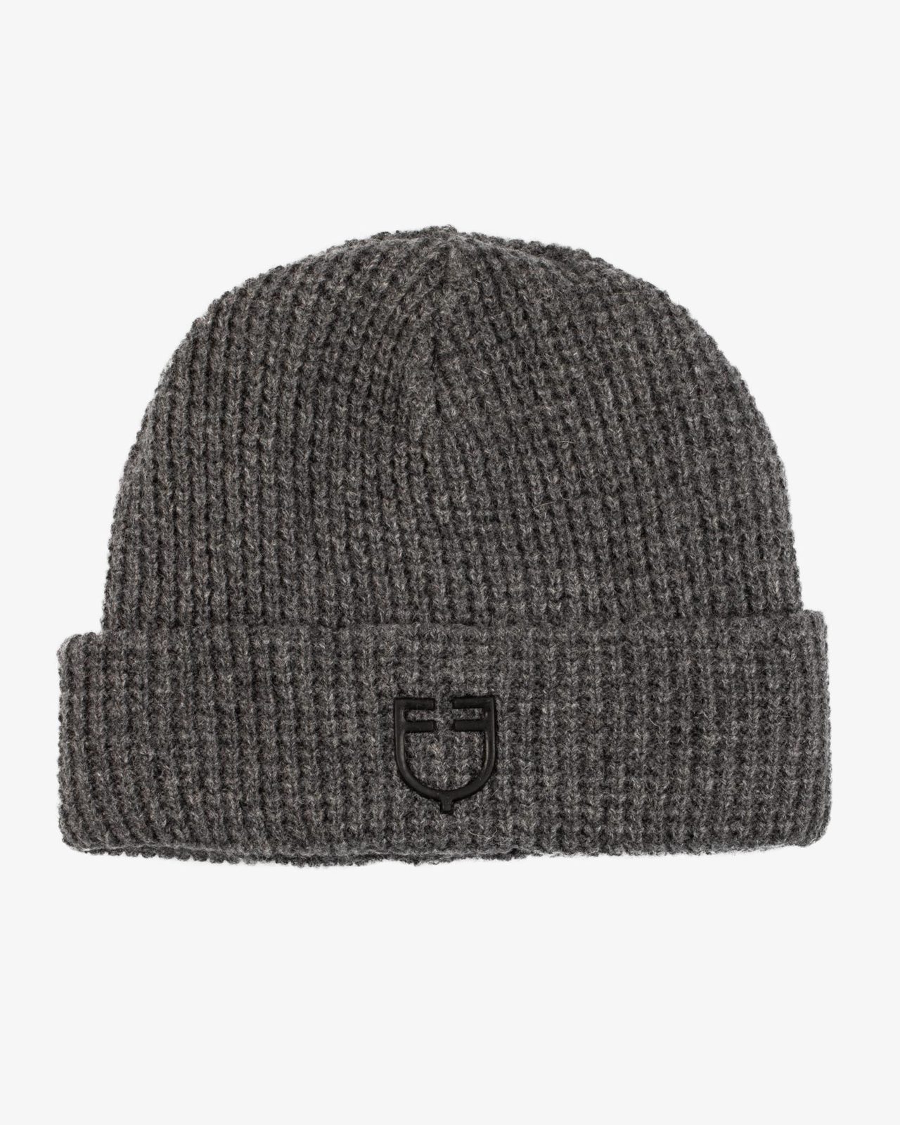 Unisex ribbed wool beanie with logo
