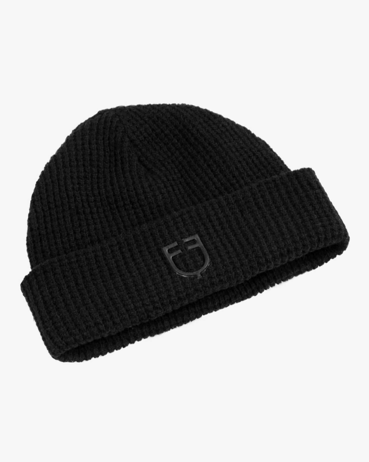 Unisex ribbed wool beanie with logo
