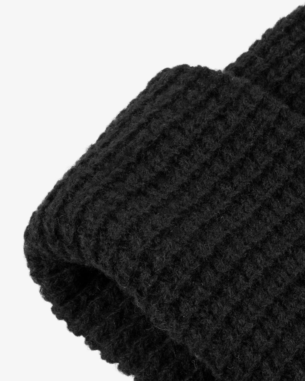 Unisex ribbed wool beanie with logo