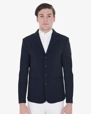 Men's competition jacket with contrasting embroidered logo