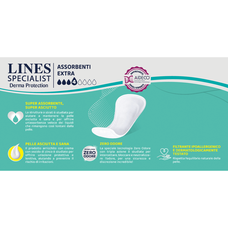 Assorbenti Sagomati Derma Protection Unisex Extra