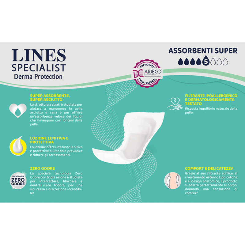 Assorbenti Sagomati Derma Protection Unisex Super