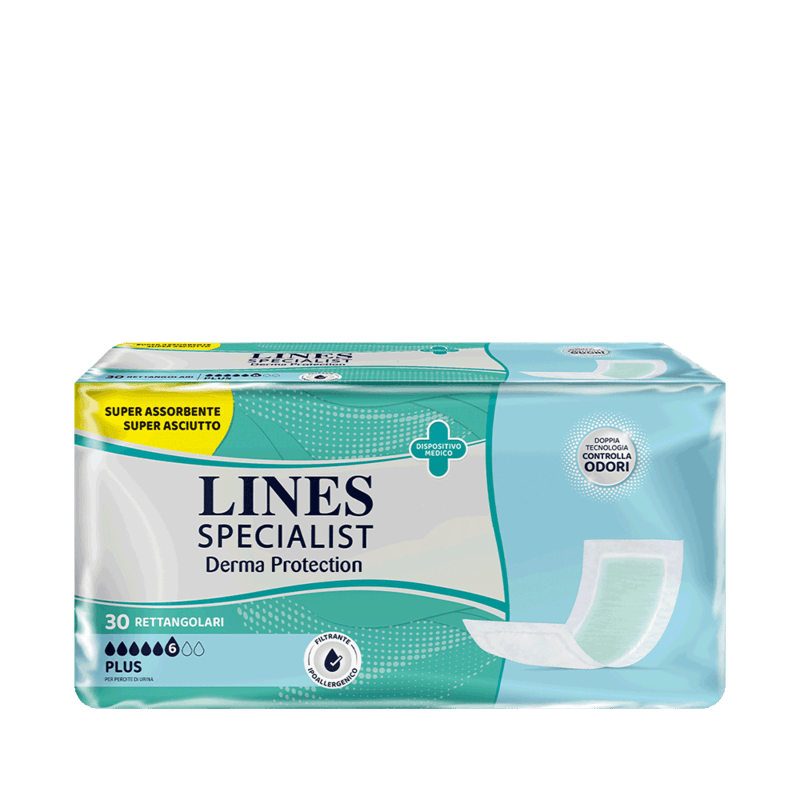 Pannolone Rettangolare Derma Protection Unisex – 30 Pezzi Pannoloni Rettangolari Derma Protection Unisex Plus