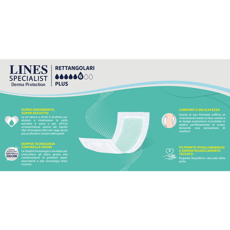Pannoloni Rettangolari Derma Protection Unisex Plus