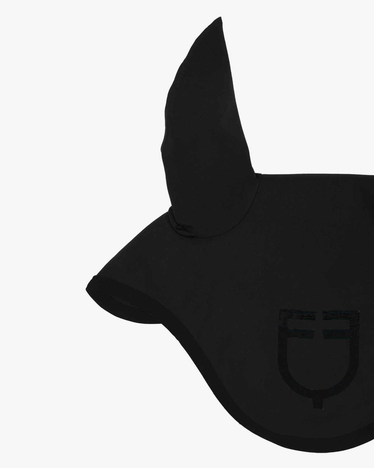 Black line edition fly veil in stretch material