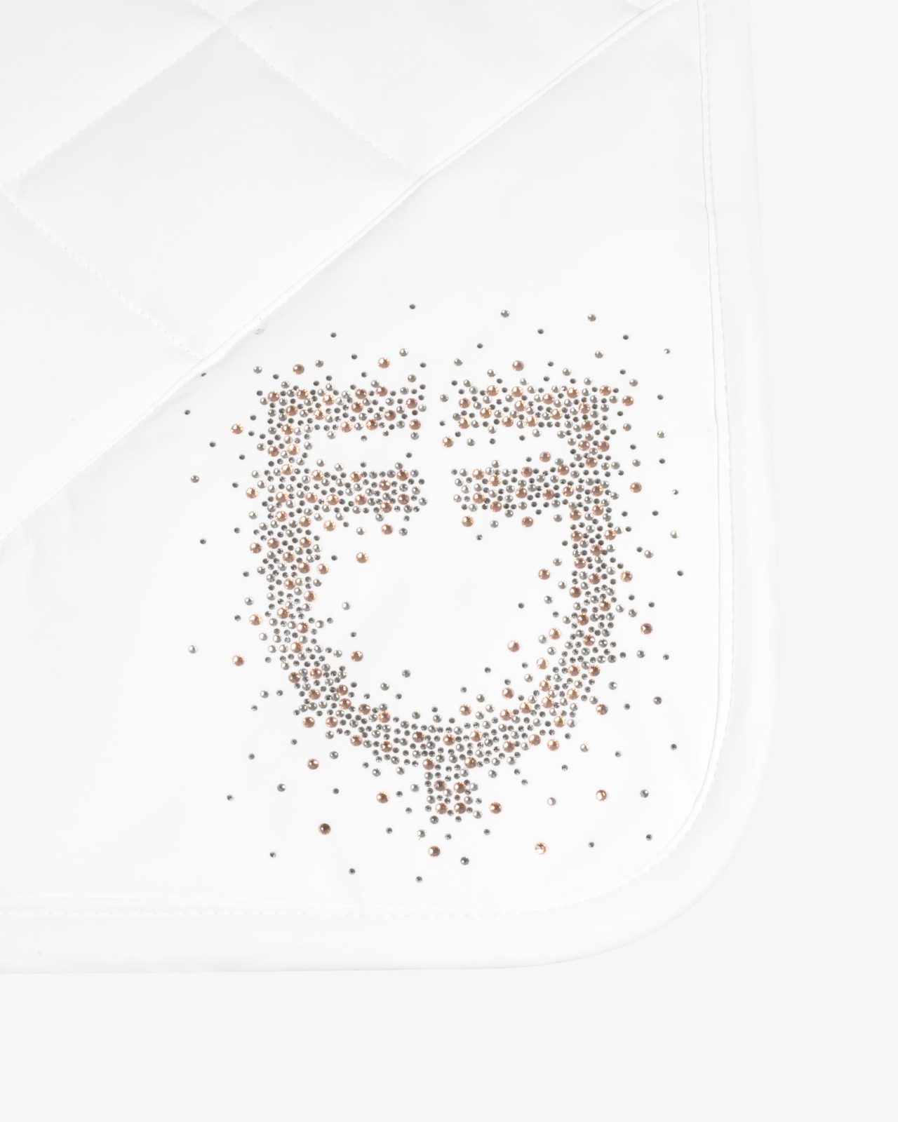 Jumping saddle pad with rhinestone logo