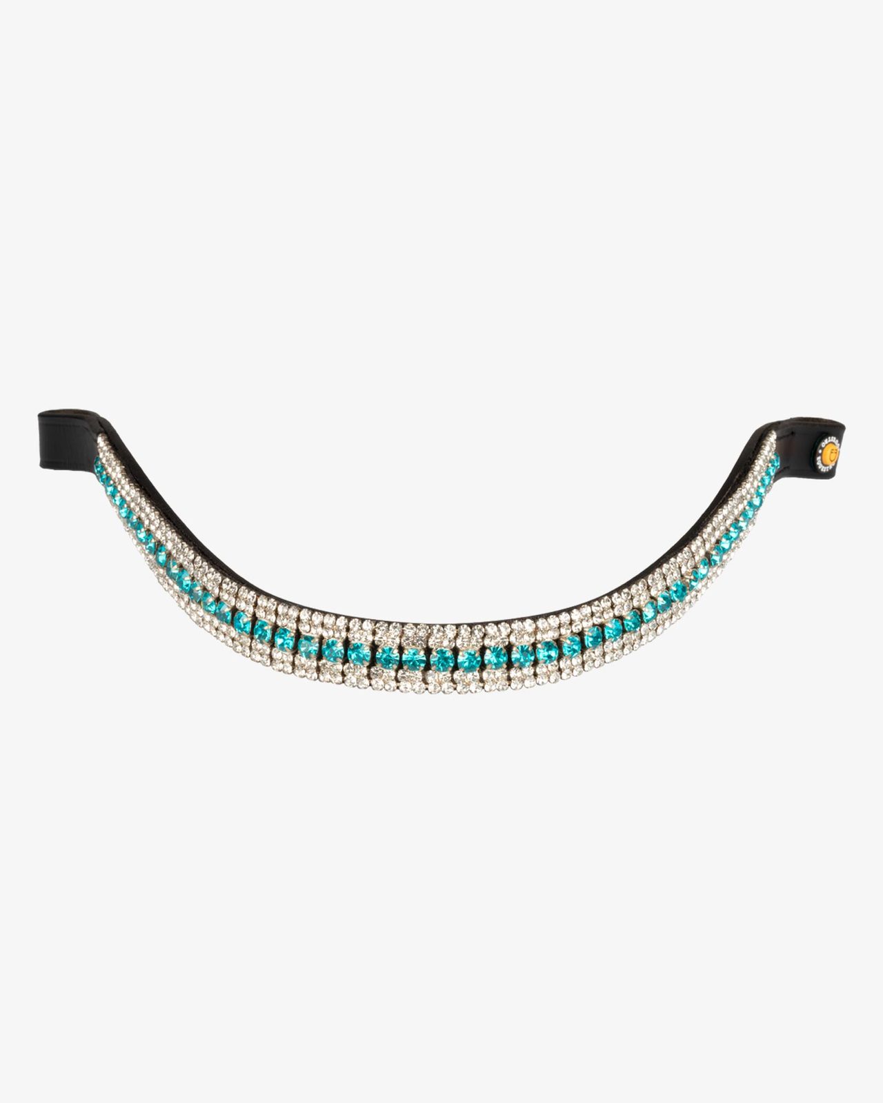 Blue Crystal leather browband