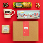 Kit solidale con tazza, tisana e scatola Biscotti Senza Frontiere classici
