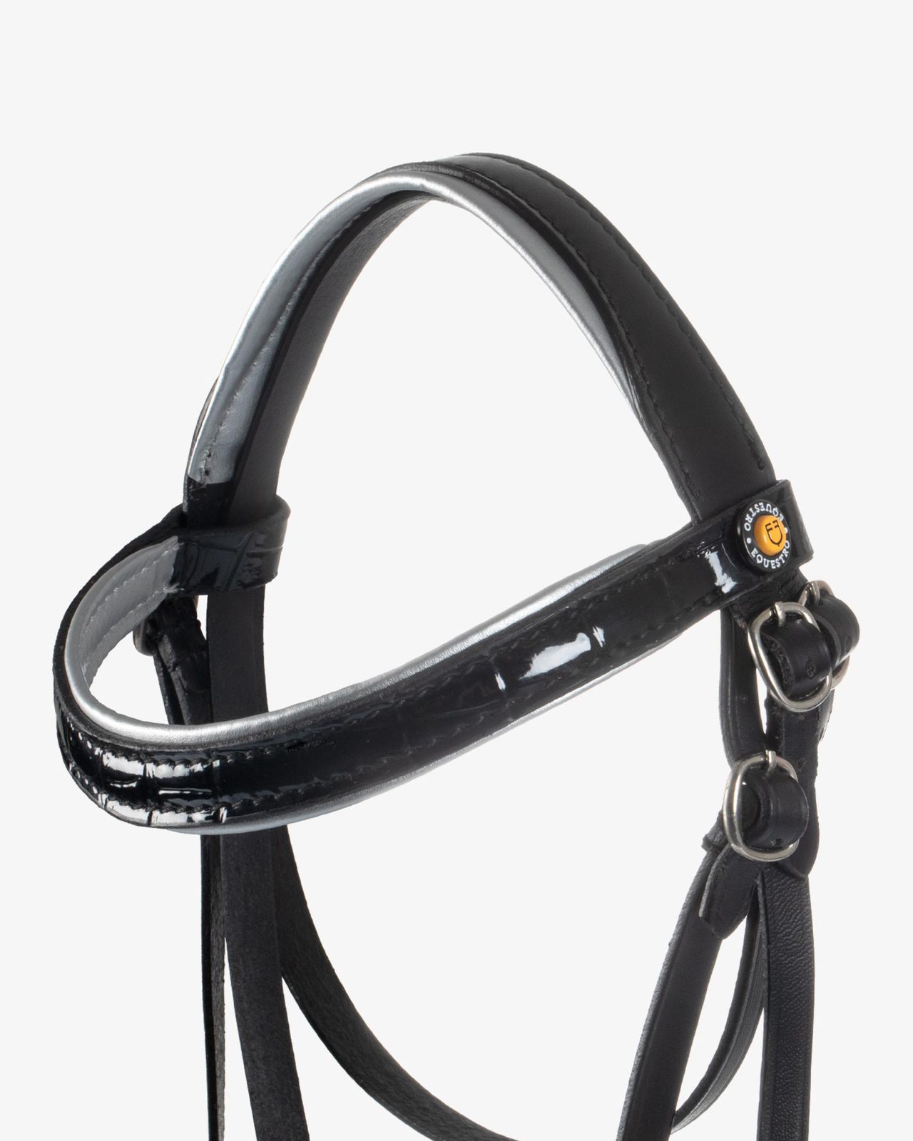 Shiny leather bridle for hobby horse