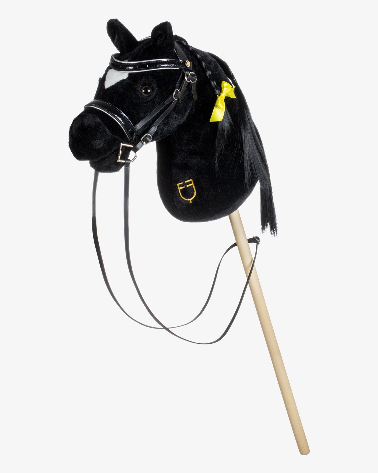 Shiny leather bridle for hobby horse