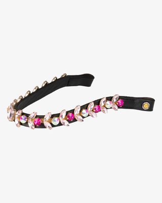 Northern Lights Crystal leather browband
