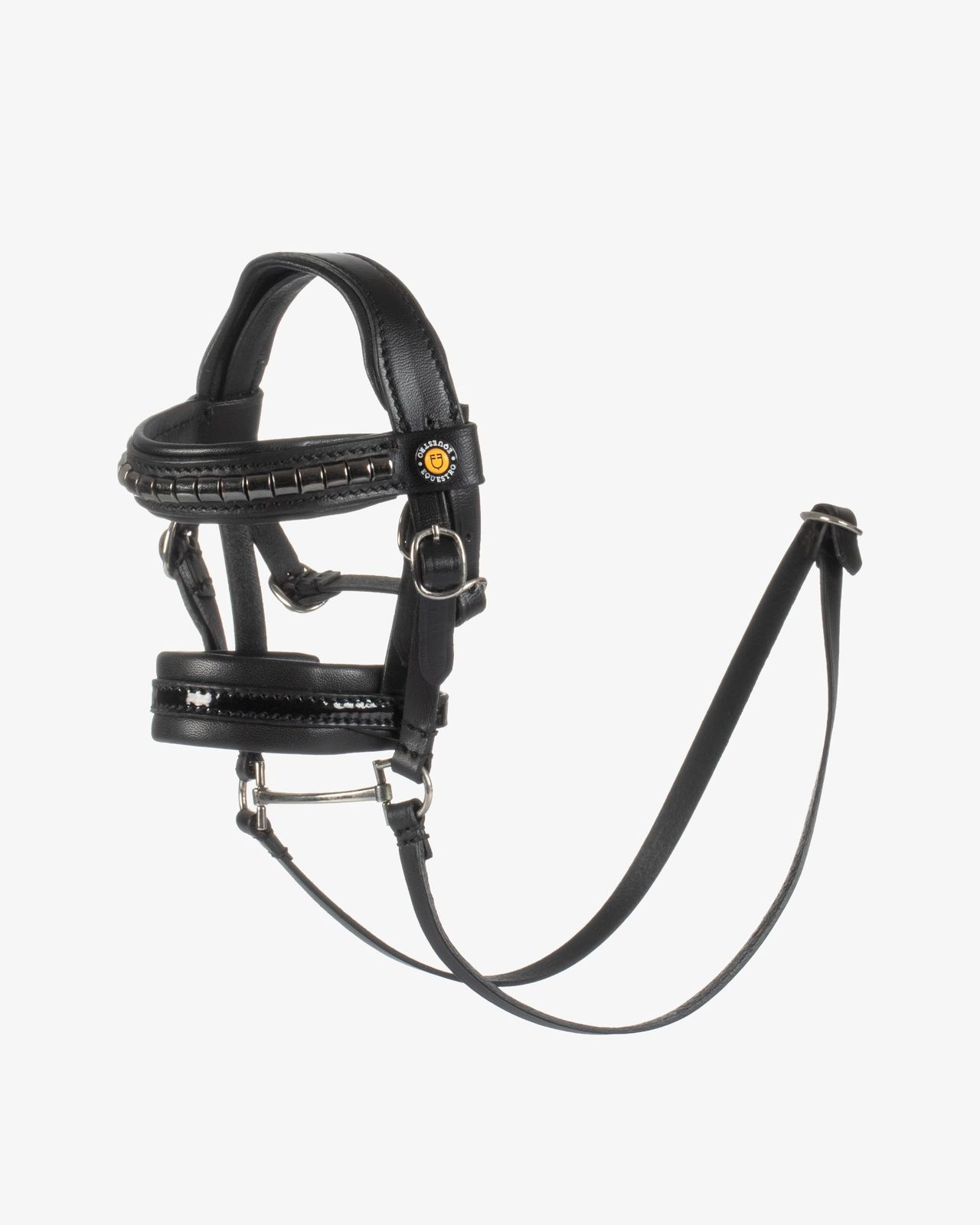 Briglia per Toy horse cuoio e clincher argento