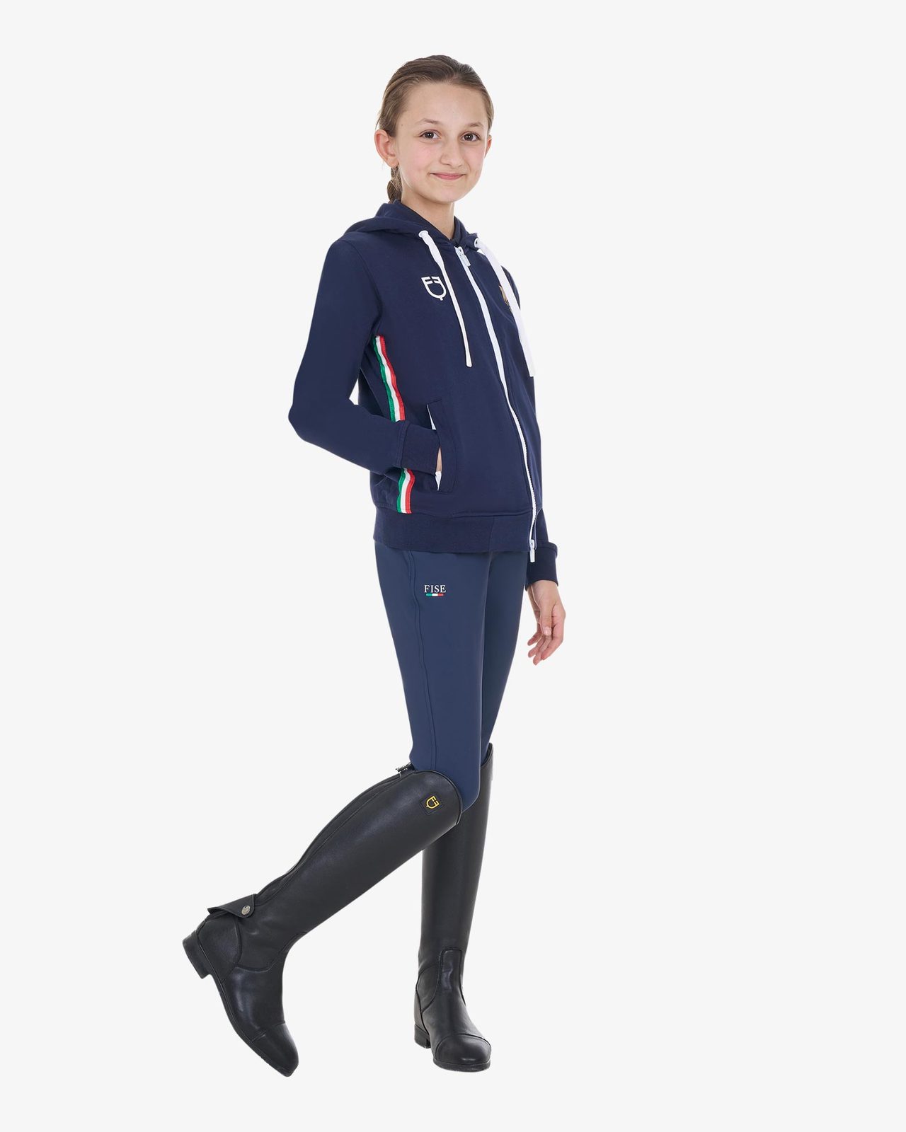 Kids'fleece unisex hoodie Equestro X FISE