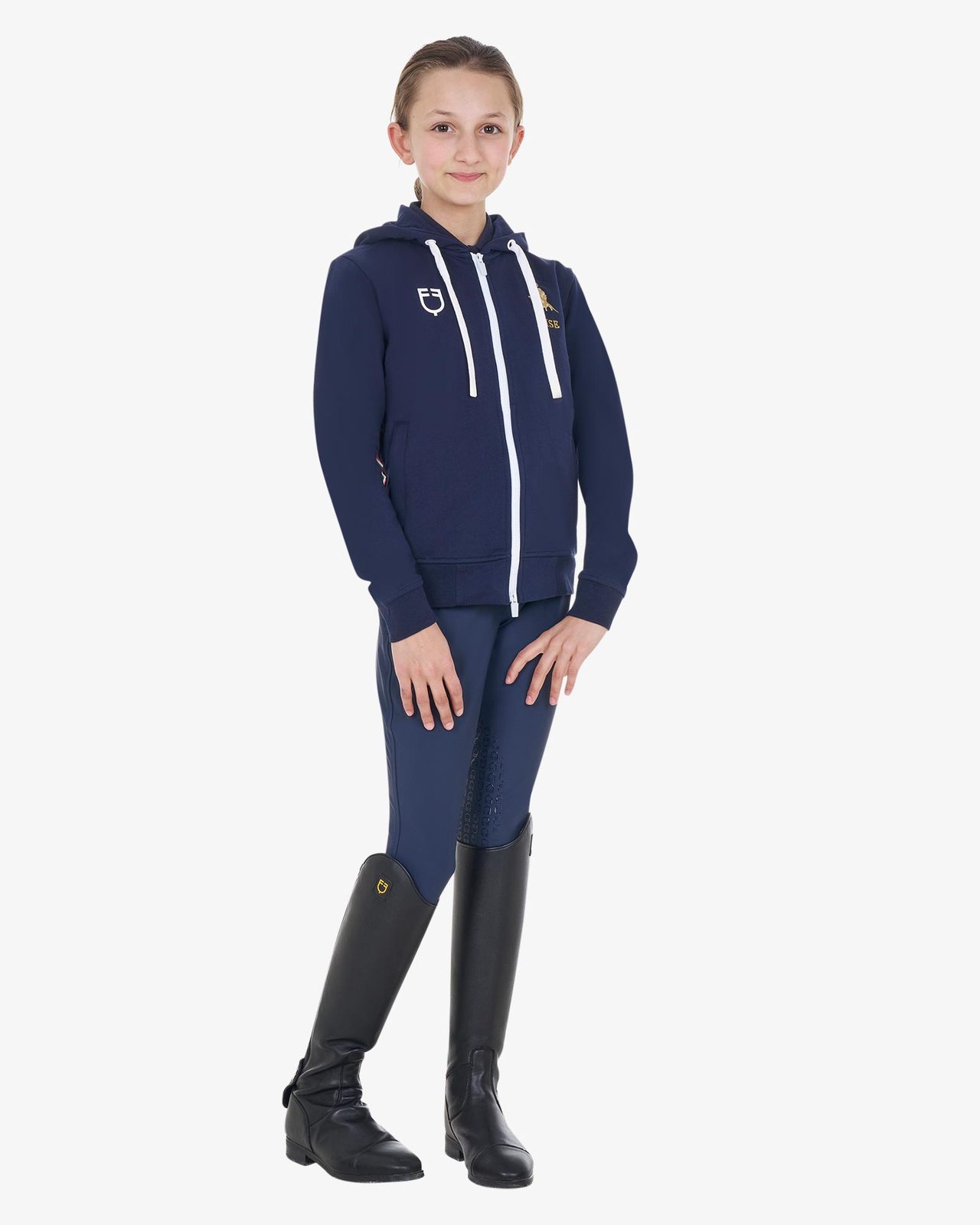 Kids'fleece unisex hoodie Equestro X FISE