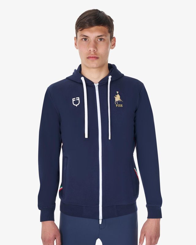 Men's fleece hoodie Equestro X FISE