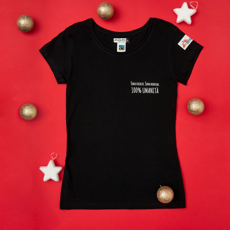 T-shirt donna nera Senza Etichette