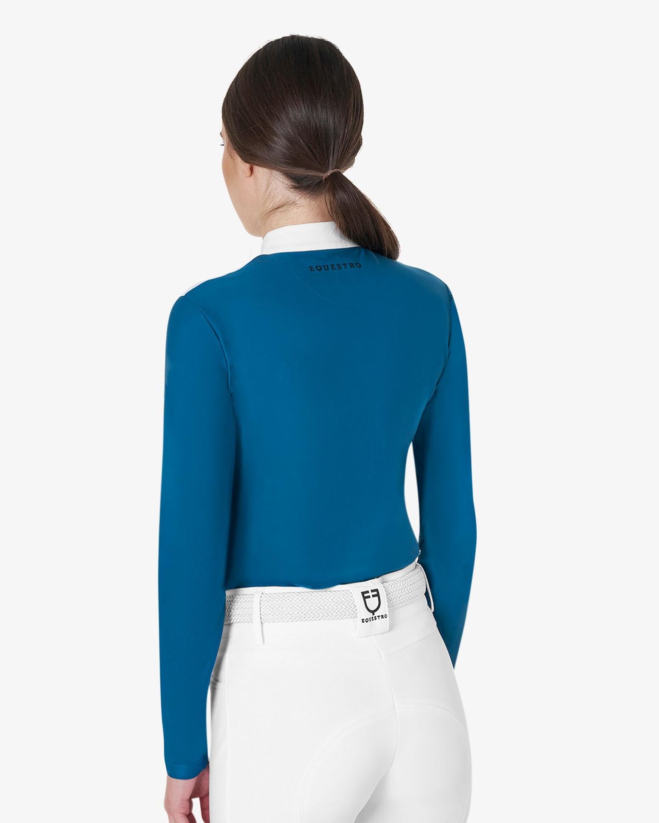 Polo donna da concorso in tessuto tecnico e mesh