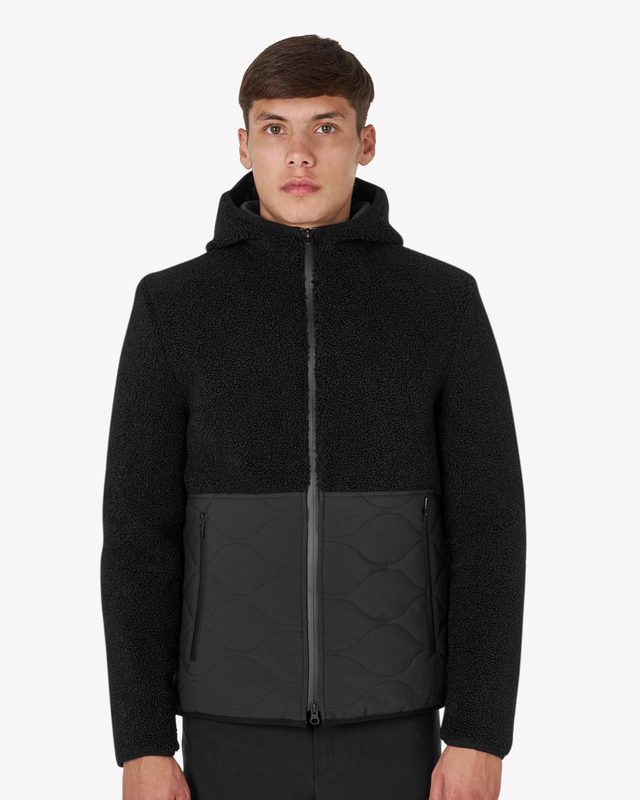 Giacca da uomo in tessuto impermeabile con inserti Teddy