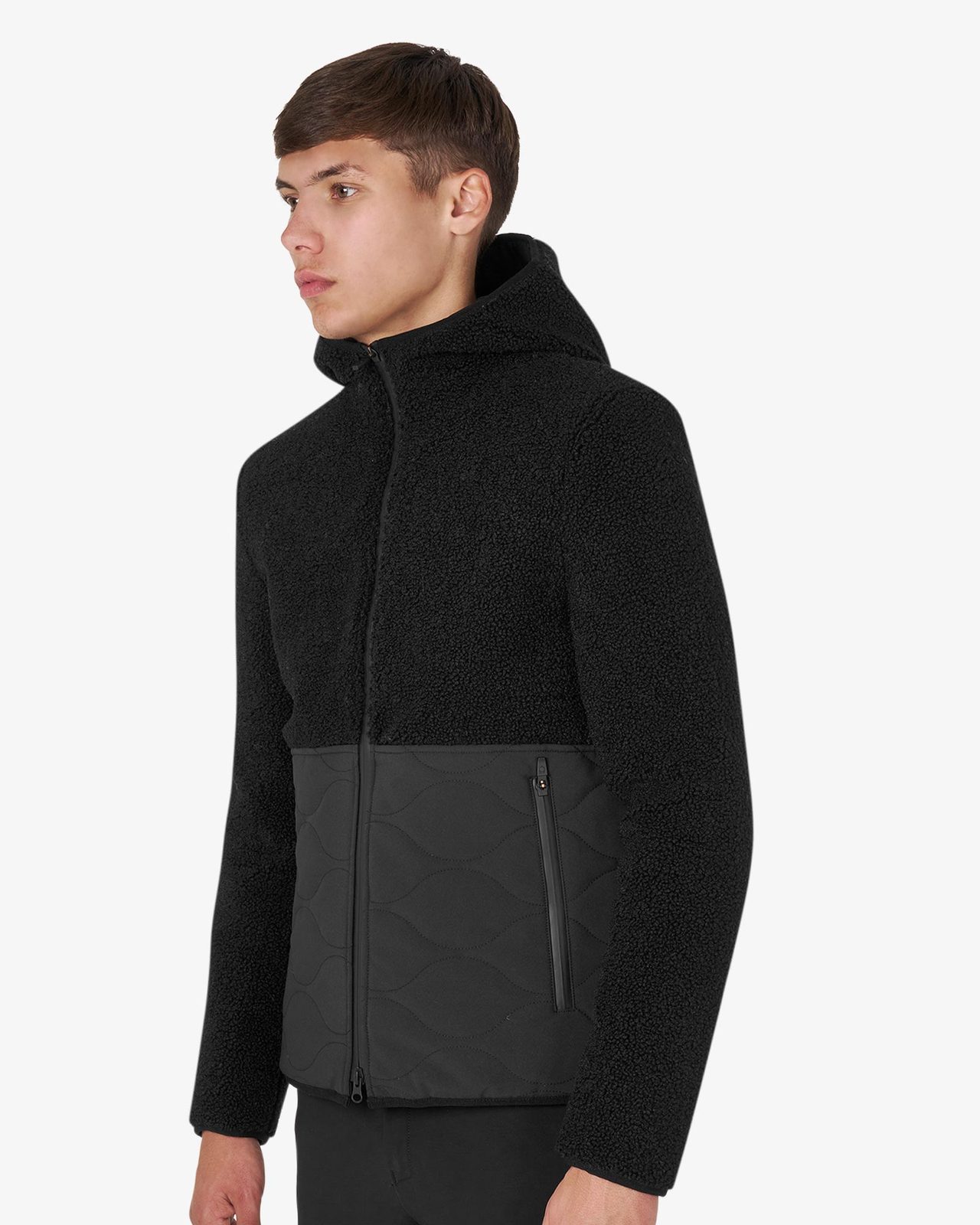 Men's waterproof jacket with Teddy inserts