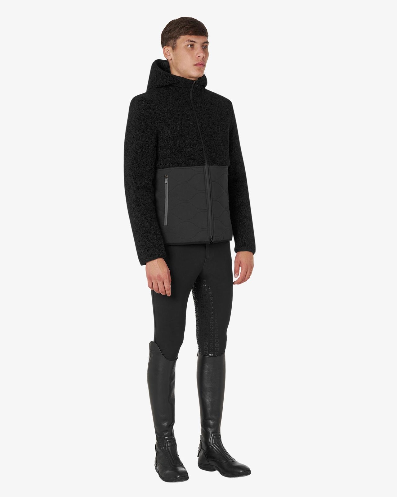 Men's waterproof jacket with Teddy inserts