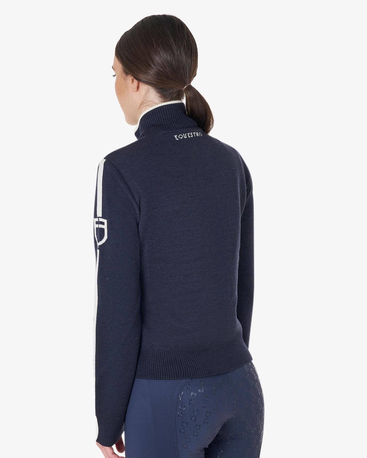 Piumino da donna in nylon e maglia con cerniera