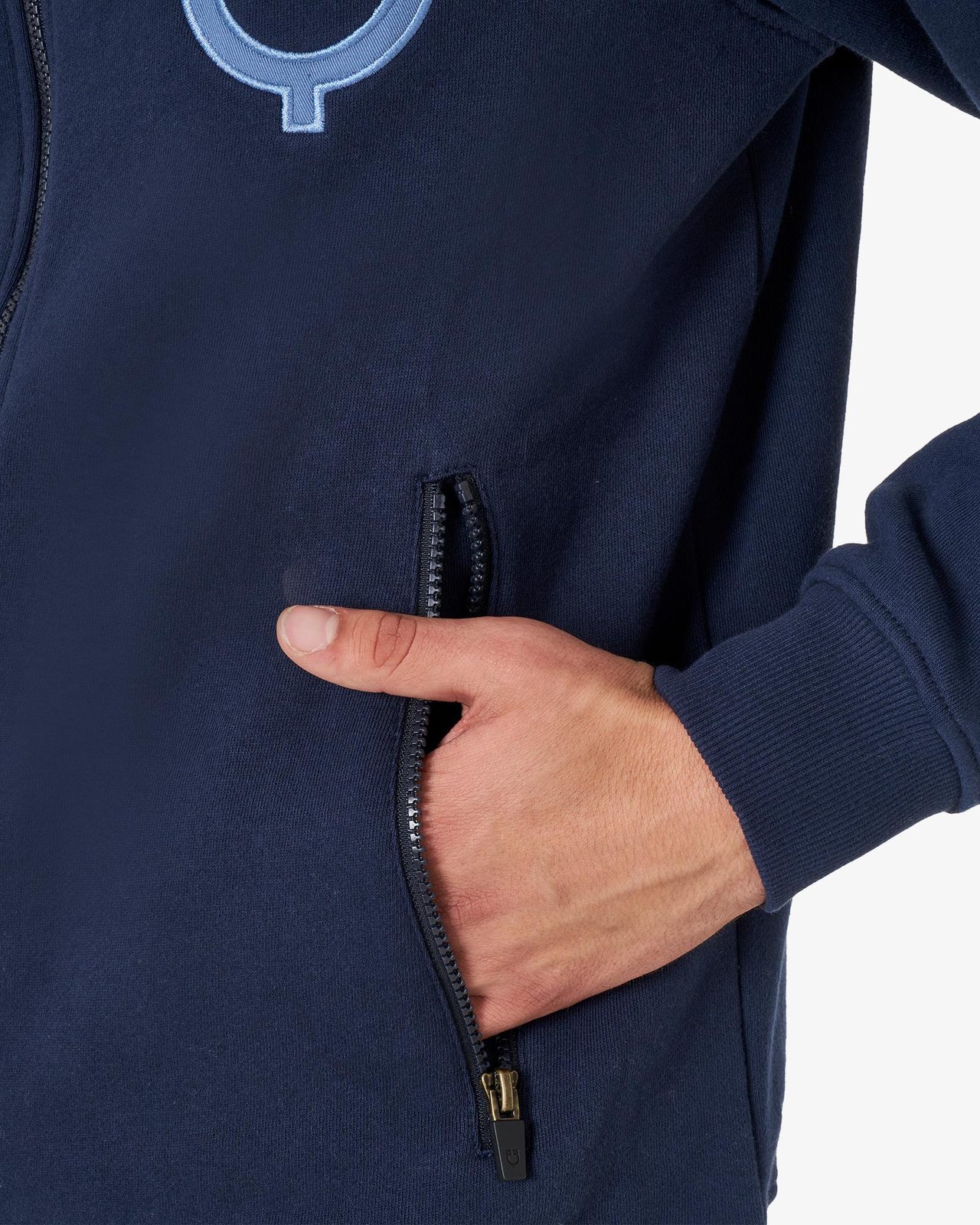 Felpa uomo EQ con zip frontale