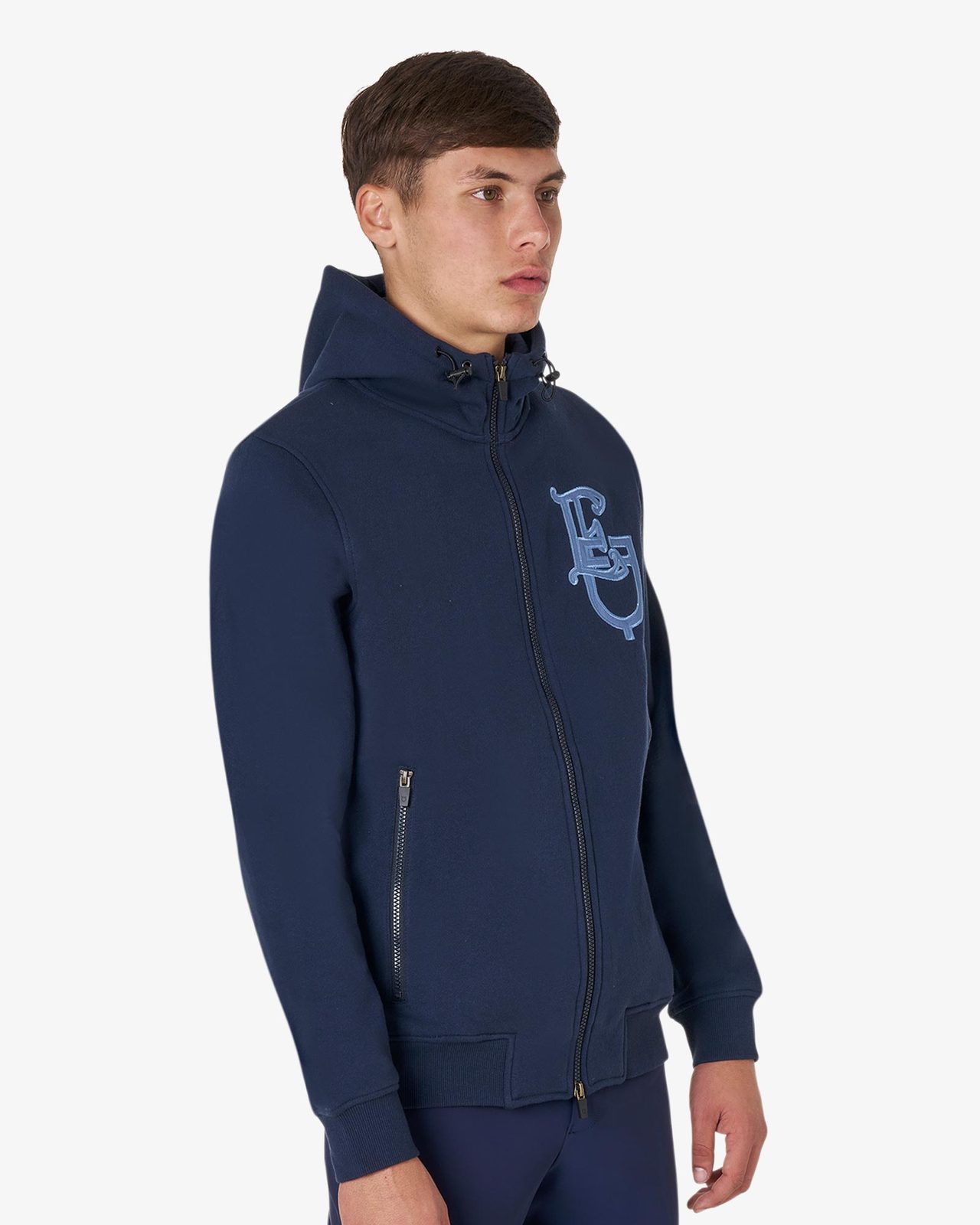 Felpa uomo EQ con zip frontale