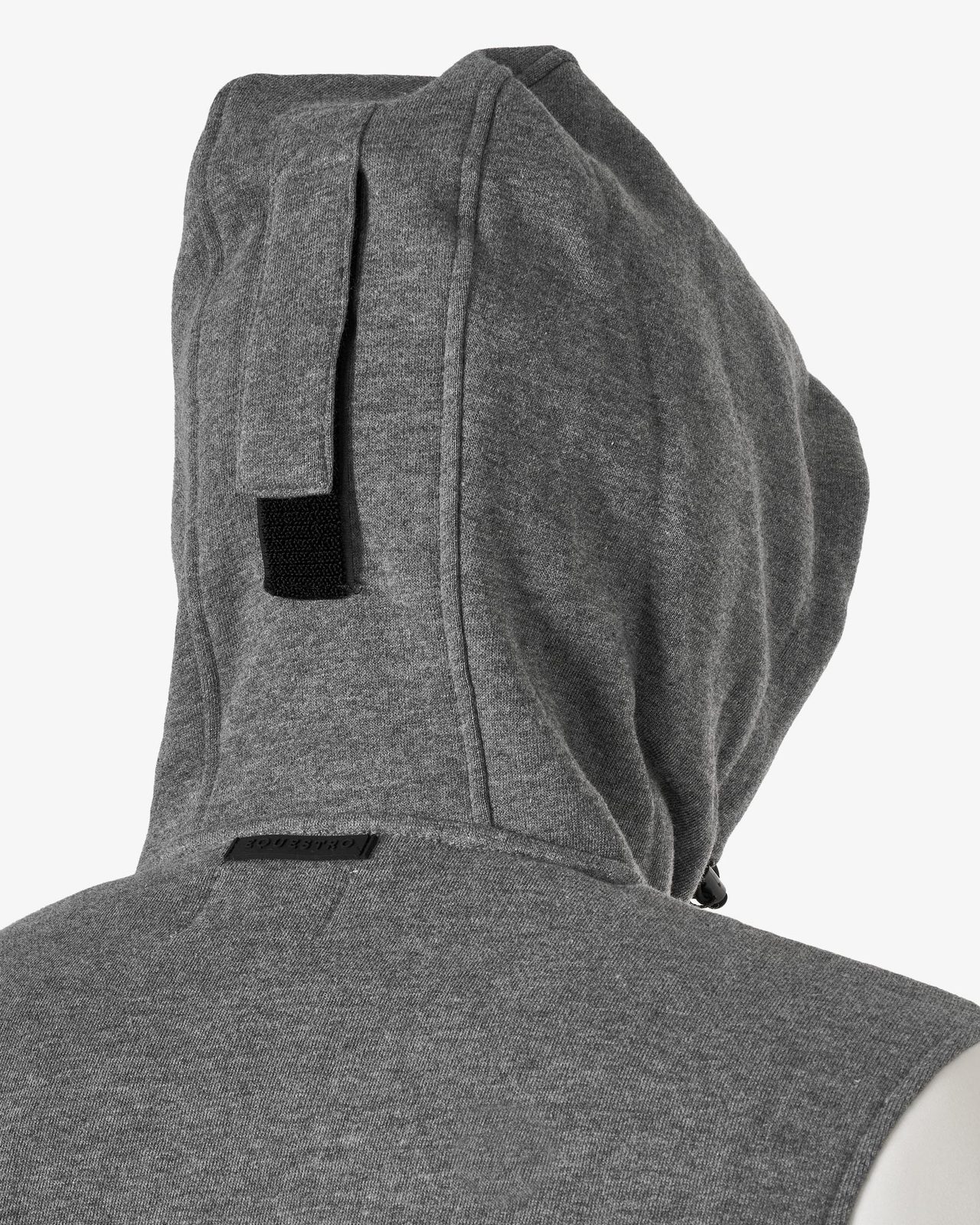 Men's institutional two-tone hoodie with front zip