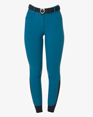 Pantaloni donna a vita alta con grip ginocchio