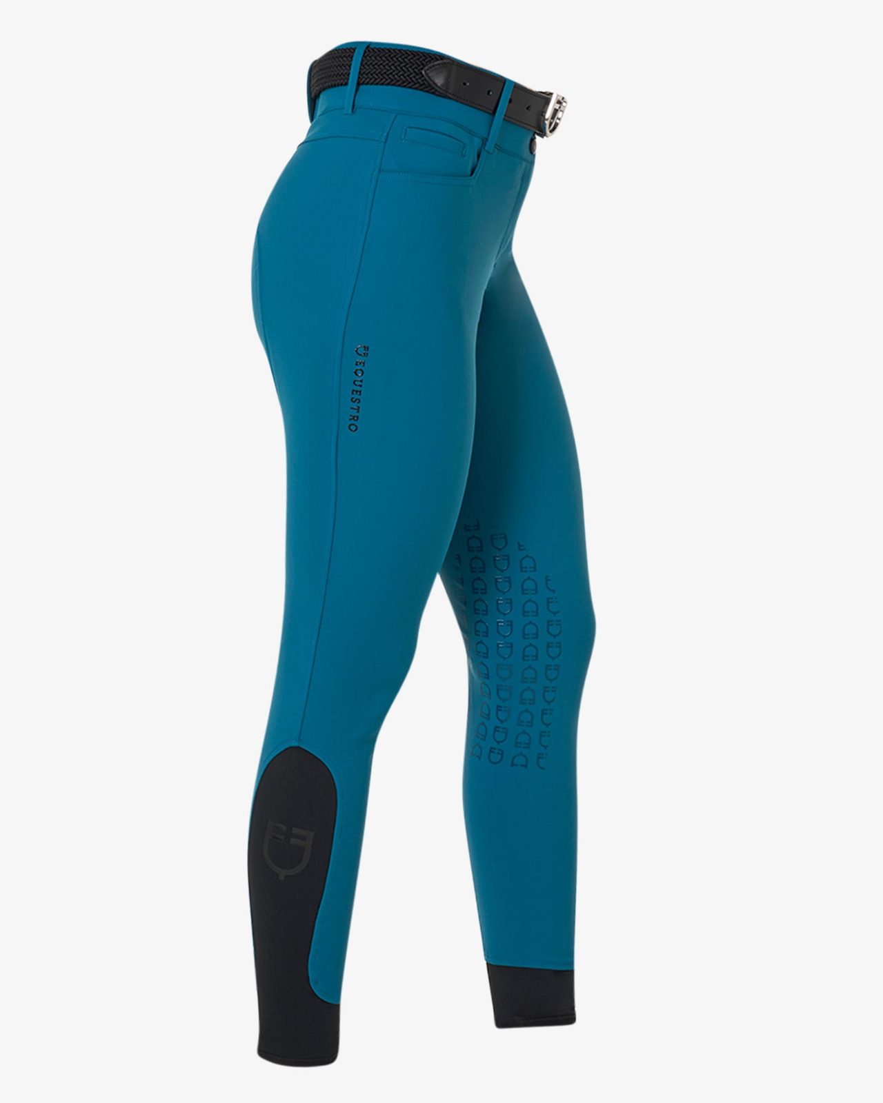 Pantaloni donna a vita alta con grip ginocchio